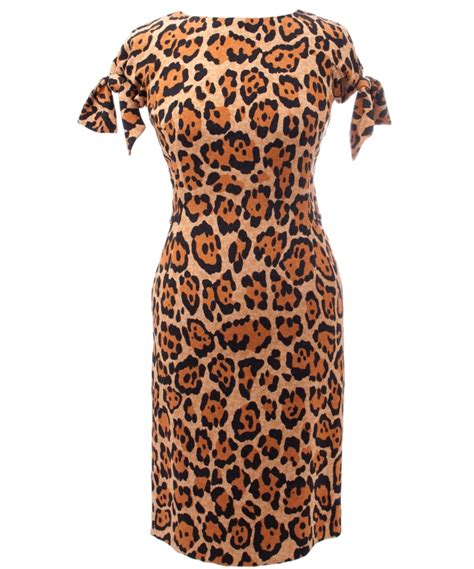 dior animal print dress|Christian Dior Animal Print Knee.